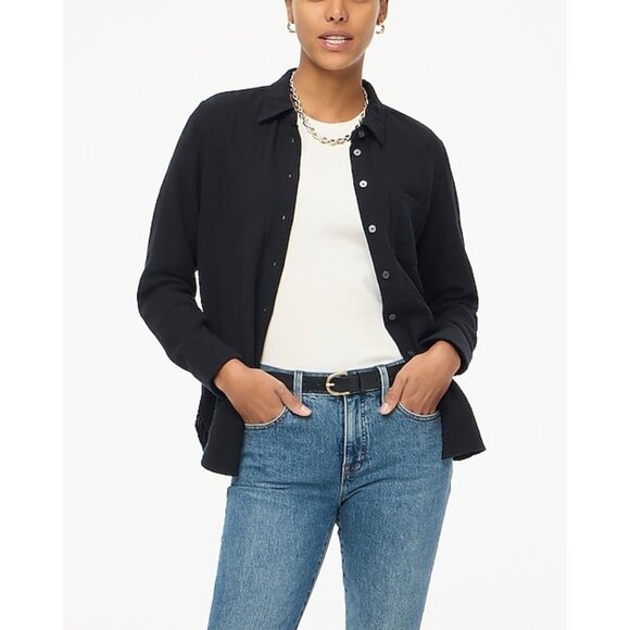 NWT J.Crew Pink Crinkle Gauze Cotton Coastal Granddaughter Button Down Top XS - Picture 16 of 16